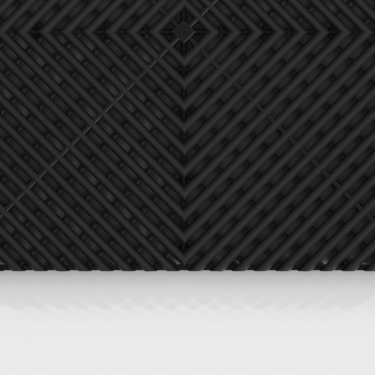ULTRAGRID tile in Jet Black: the ribbed face from above