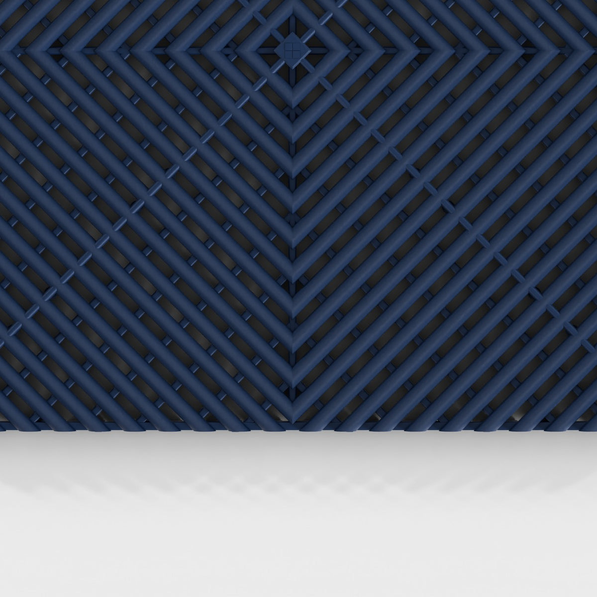 ULTRAGRID tile in Night Blue: the ribbed face from above