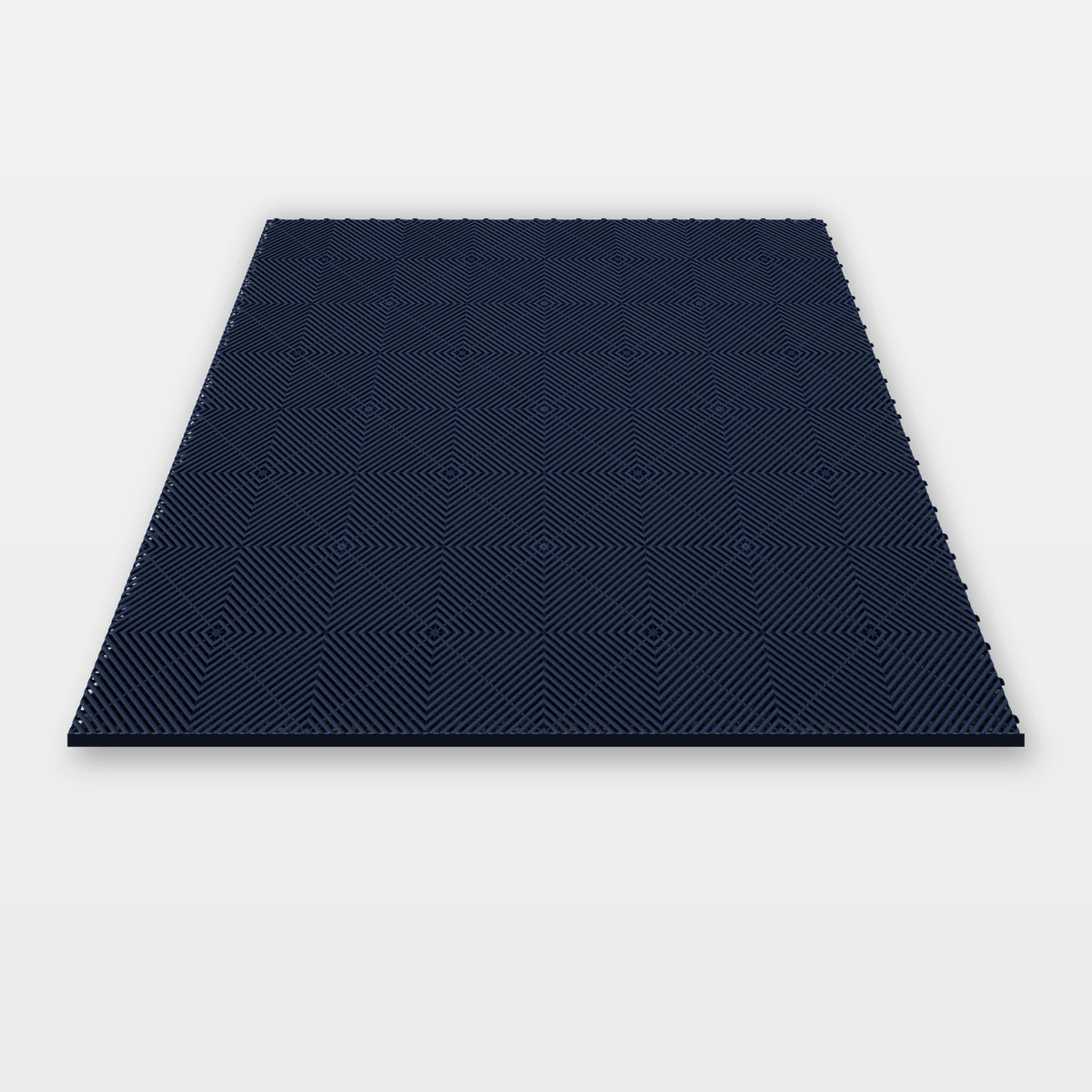 Sixteen ULTRAGRID tiles in Night Blue clicked together, 1.6 m wide