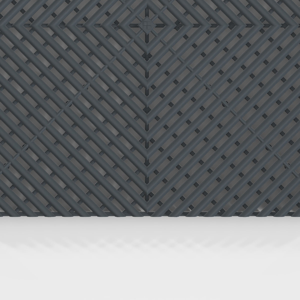 ULTRAGRID tile in Stealth Grey: the ribbed face from above