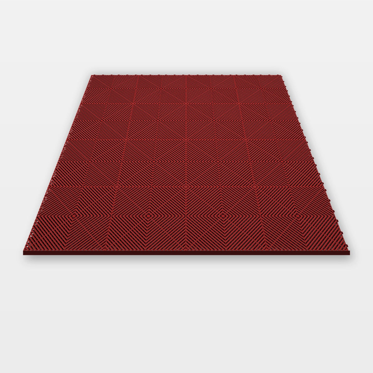 Sixteen ULTRAGRID tiles in Crimson Red clicked together, 1.6 m wide