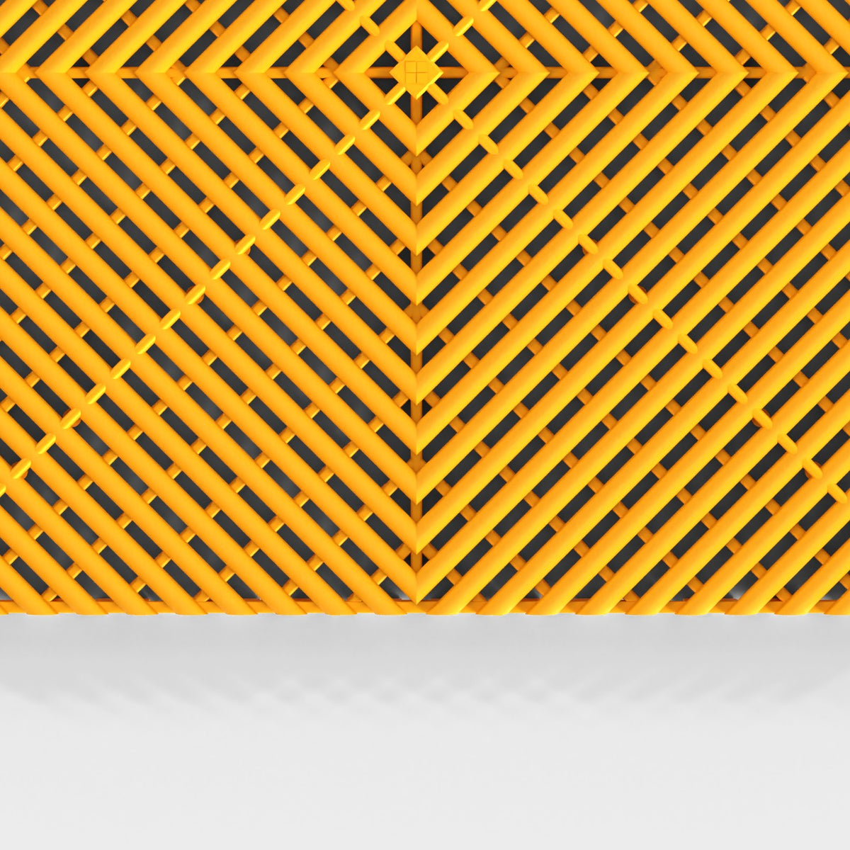 ULTRAGRID tile in Speed Yellow: the ribbed face from above