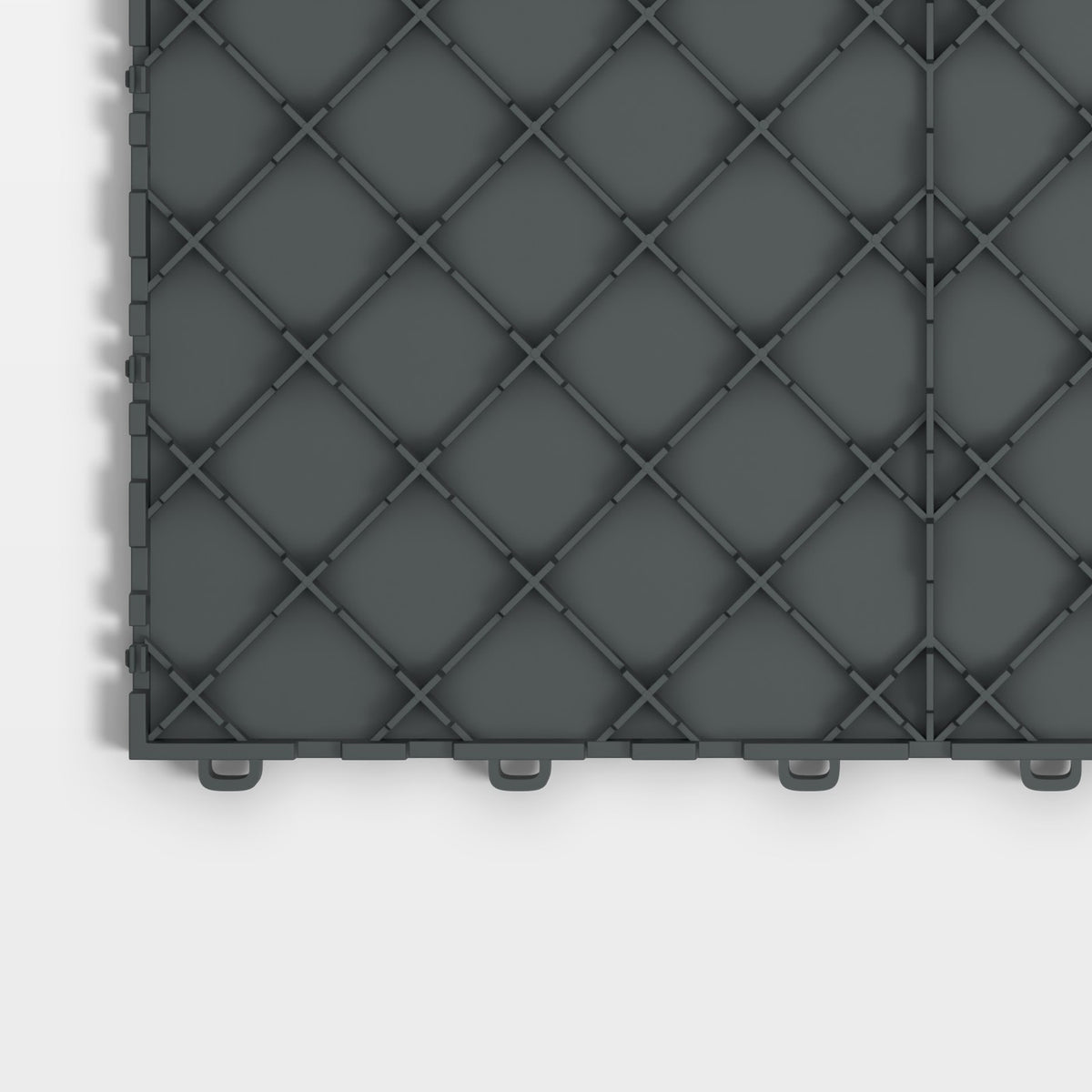 ULTRATONE tile in Space Grey: one corner of the underside