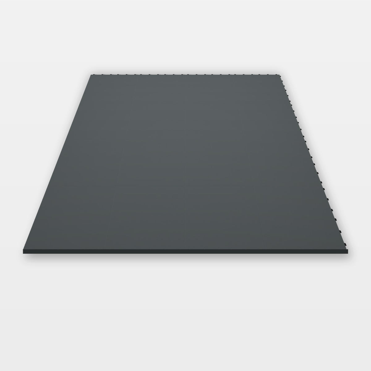 Sixteen ULTRATONE tiles in Space Grey clicked together, 1.6 m wide