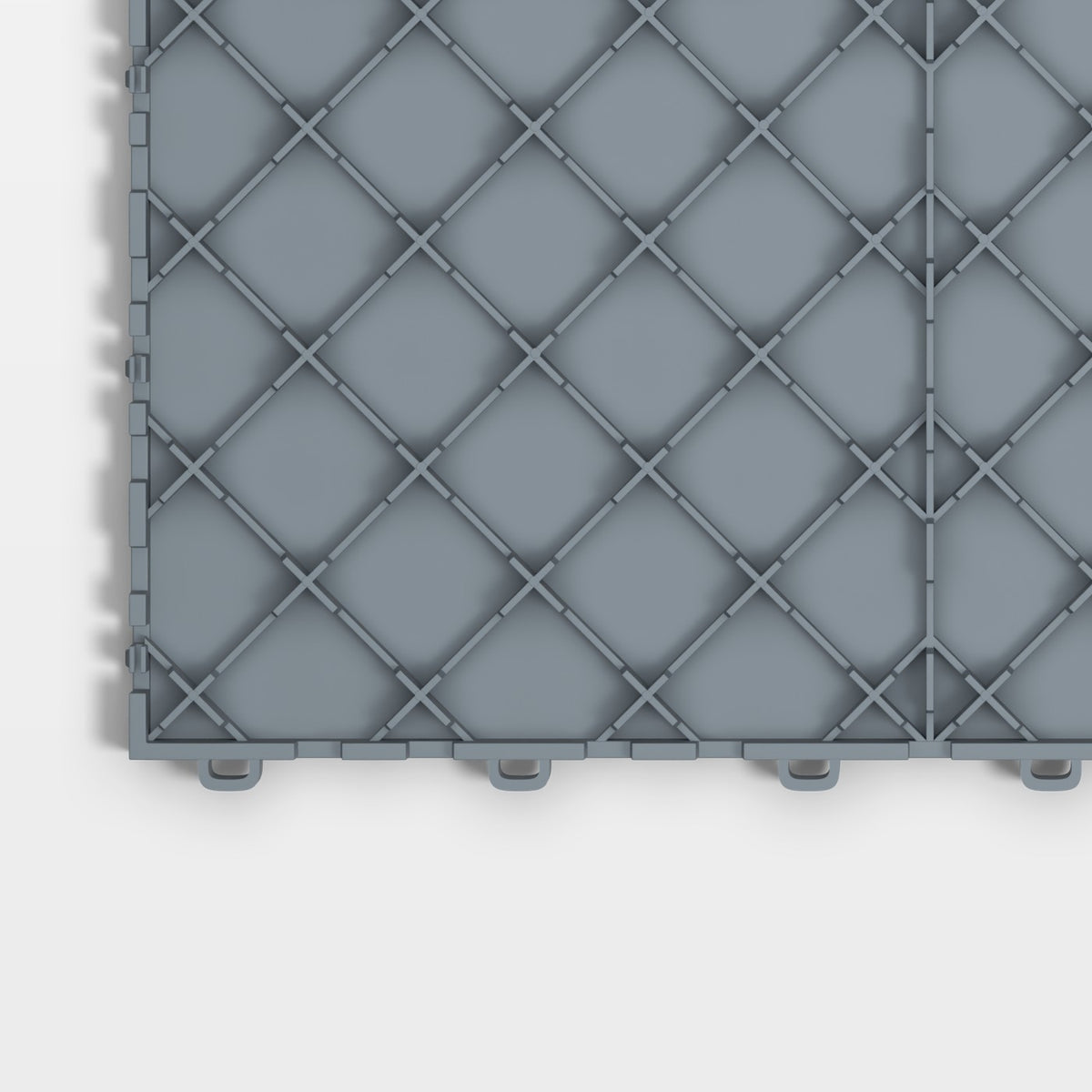 ULTRATONE tile in Silver Grey: one corner of the underside