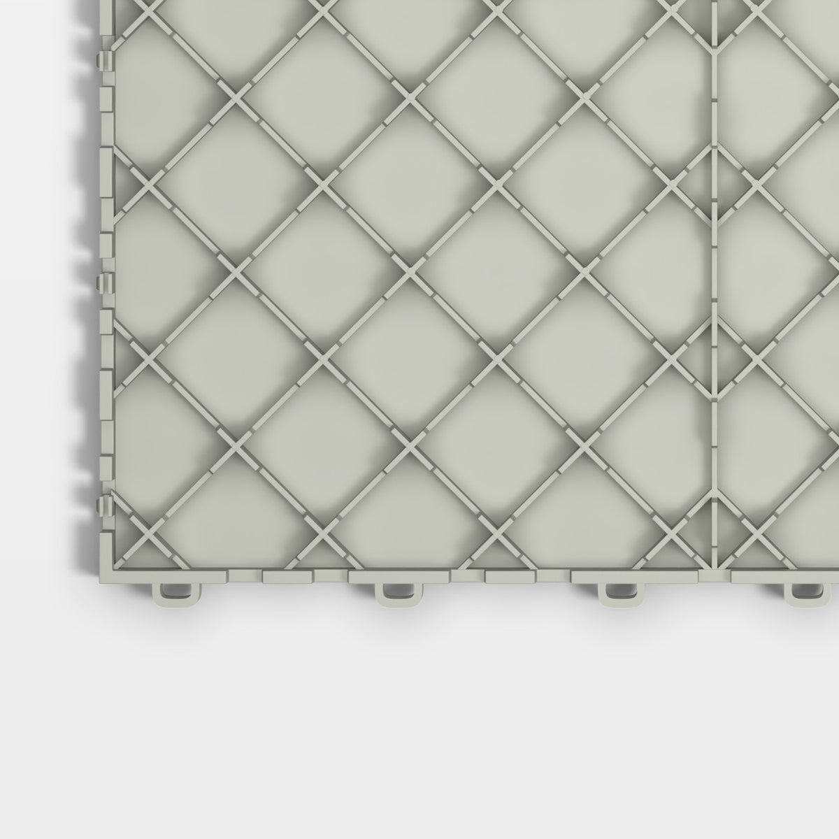 ULTRATONE tile in Coastal Grey: one corner of the underside