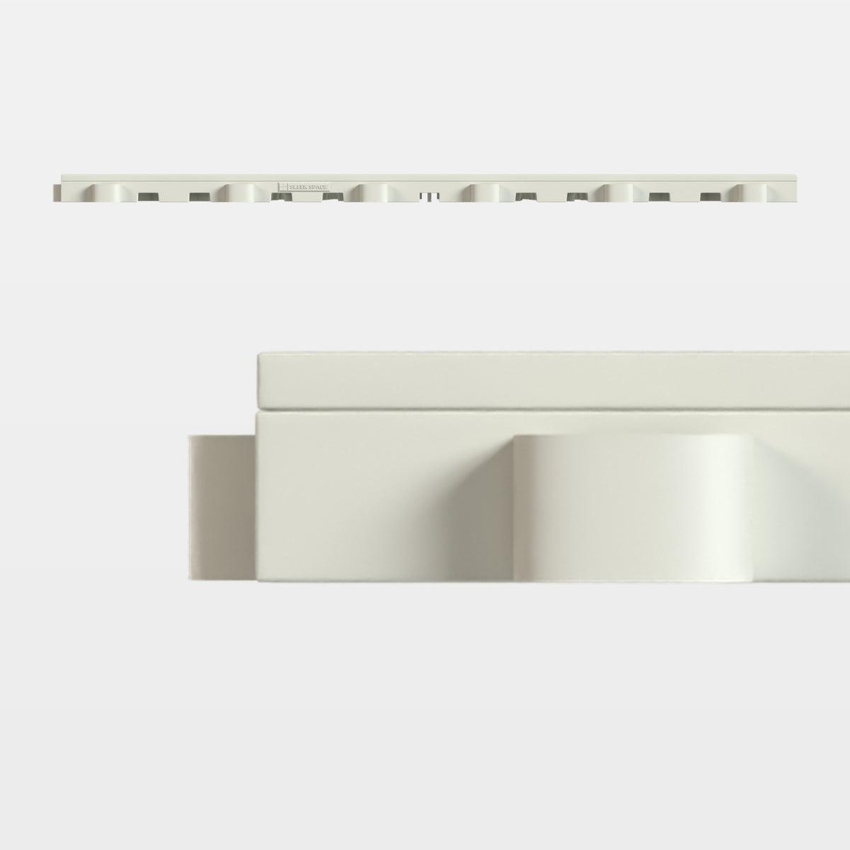 ULTRATONE tile in Coastal Grey, side on: 400 mm long and 18 mm tall