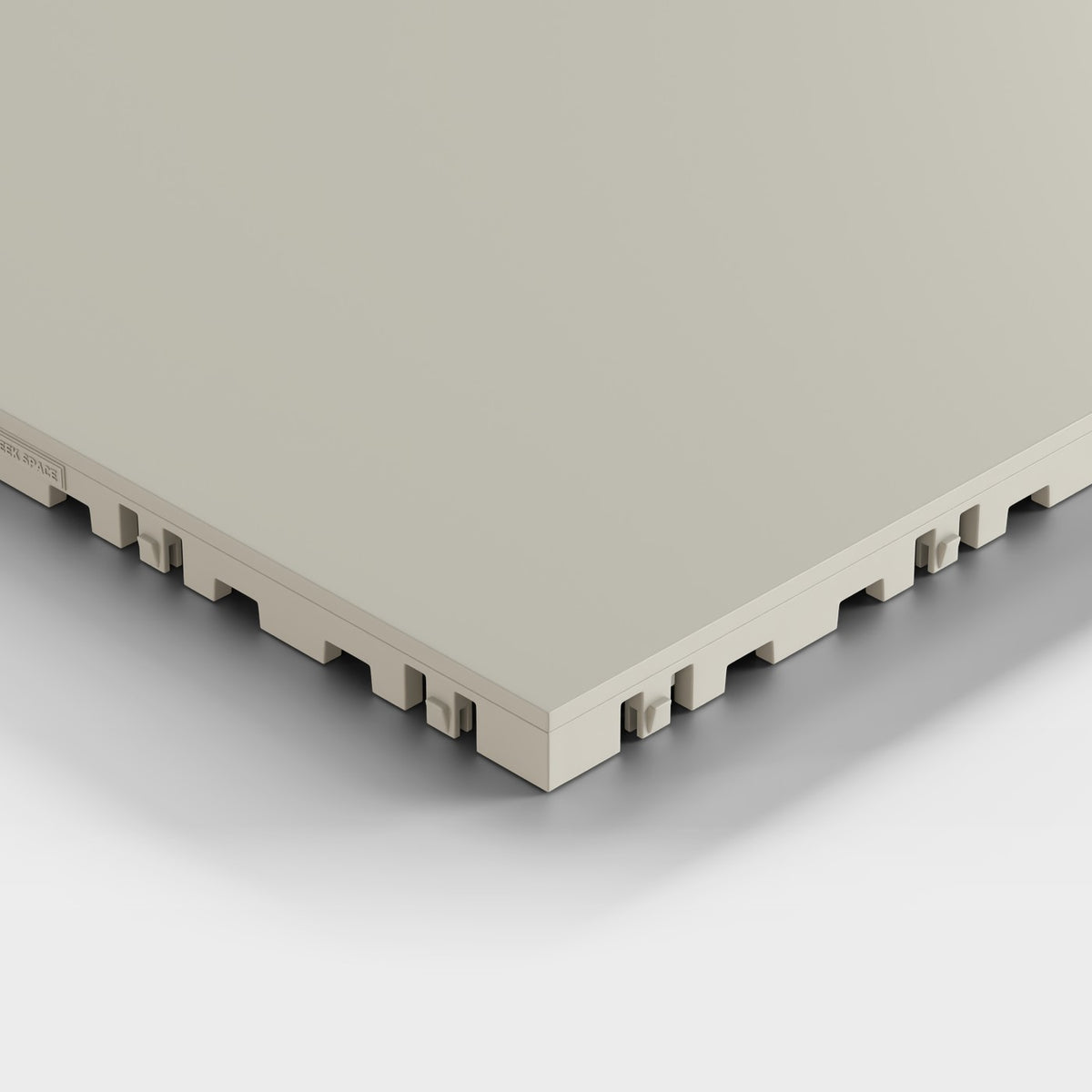 ULTRATONE tile in Pebble Beige: one corner seen low and close