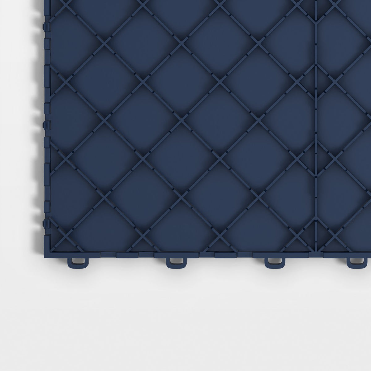 ULTRATUFF tile in Night Blue: one corner of the underside