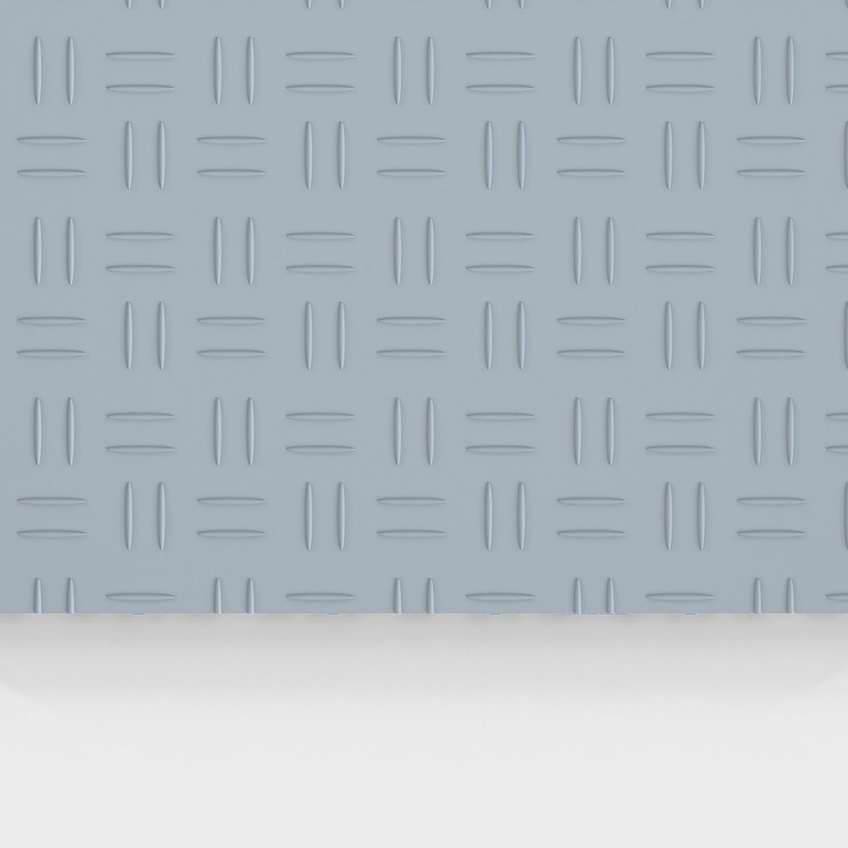 ULTRATUFF tile in Silver Grey: the diamond-tread face from above