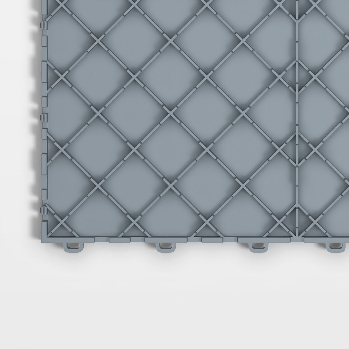 ULTRATUFF tile in Silver Grey: one corner of the underside