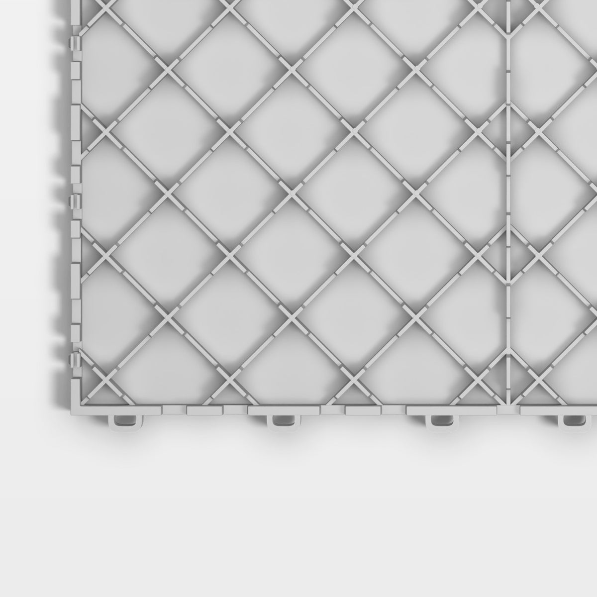 ULTRATUFF tile in Glacier Grey: one corner of the underside