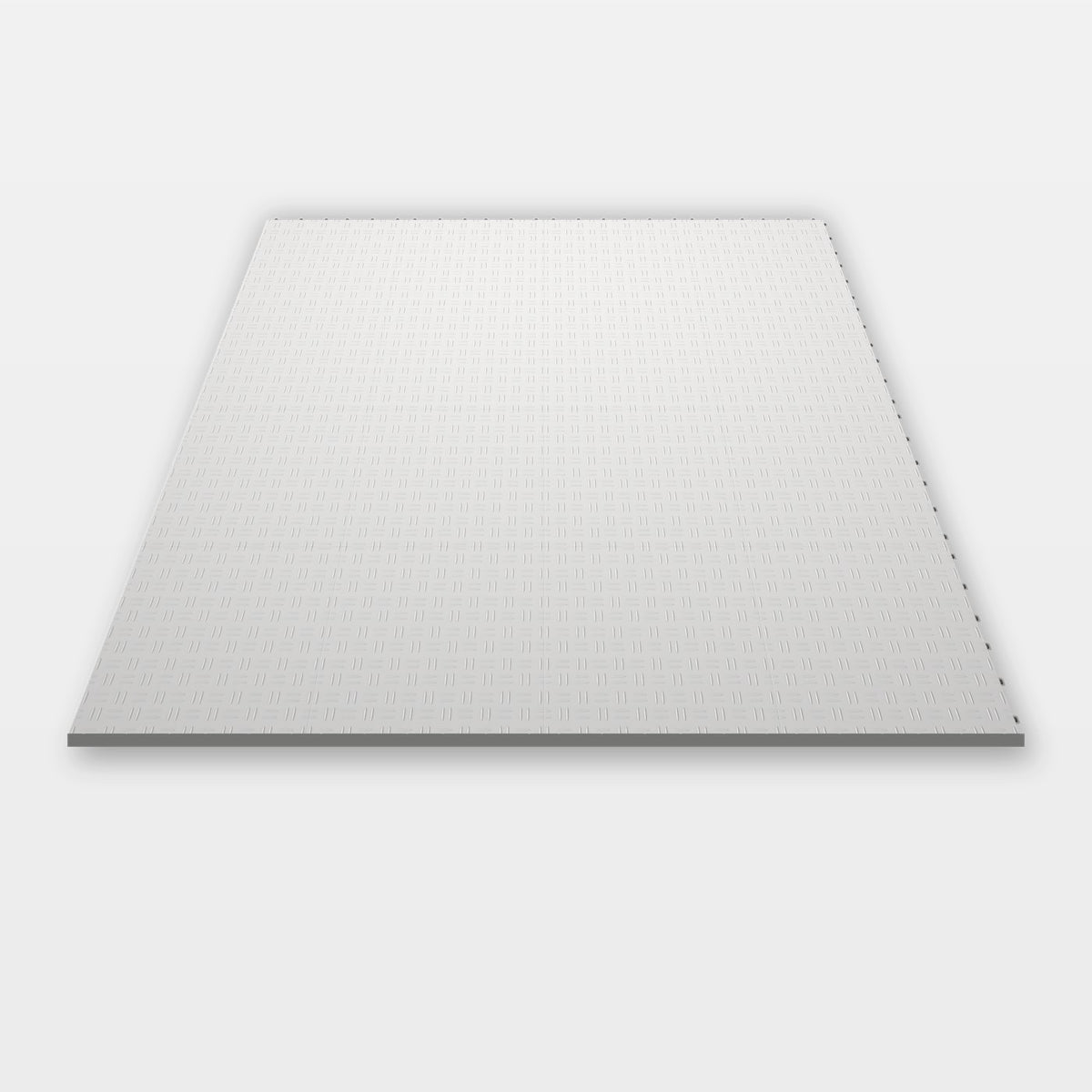 Sixteen ULTRATUFF tiles in Glacier Grey clicked together, 1.6 m wide