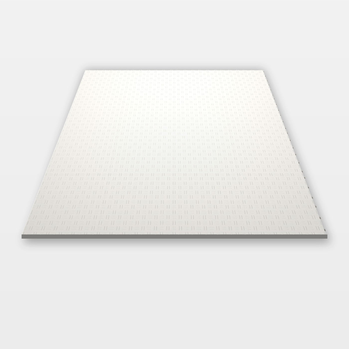 Sixteen ULTRATUFF tiles in Alpine White clicked together, 1.6 m wide