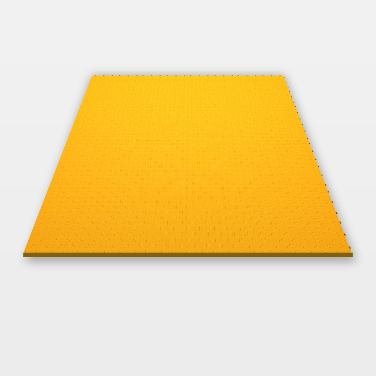 Sixteen ULTRATUFF tiles in Speed Yellow clicked together, 1.6 m wide