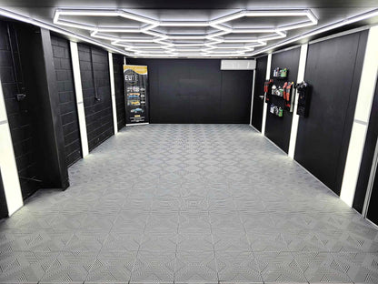 A customer's garage floor in ULTRACORE Silver Grey
