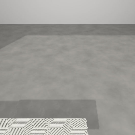 ULTRACUBE Alpine White garage floor tile, film