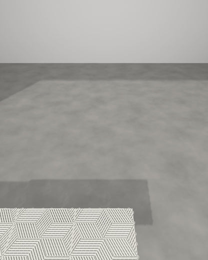 ULTRACUBE Alpine White garage floor tile, film