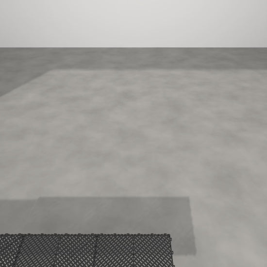 ULTRAGRID Jet Black garage floor tile, film