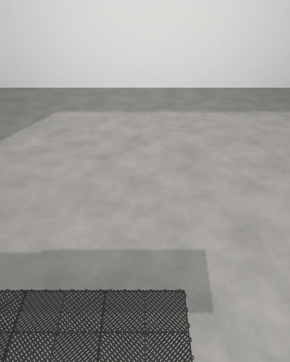ULTRAGRID Jet Black garage floor tile, film