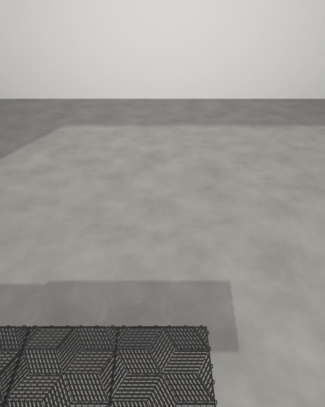 ULTRACUBE Jet Black garage floor tile, film