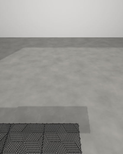 ULTRACUBE Jet Black garage floor tile, film