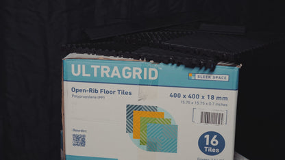 ULTRAGRID Garage Floor Tile, Jet Black (16-Pack)