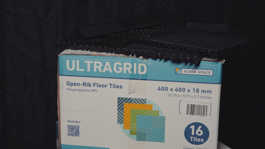 ULTRAGRID Garage Floor Tile, Jet Black (16-Pack)