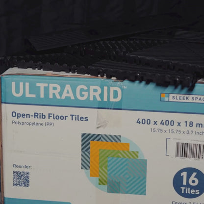 ULTRAGRID Garage Floor Tile, Jet Black (16-Pack)