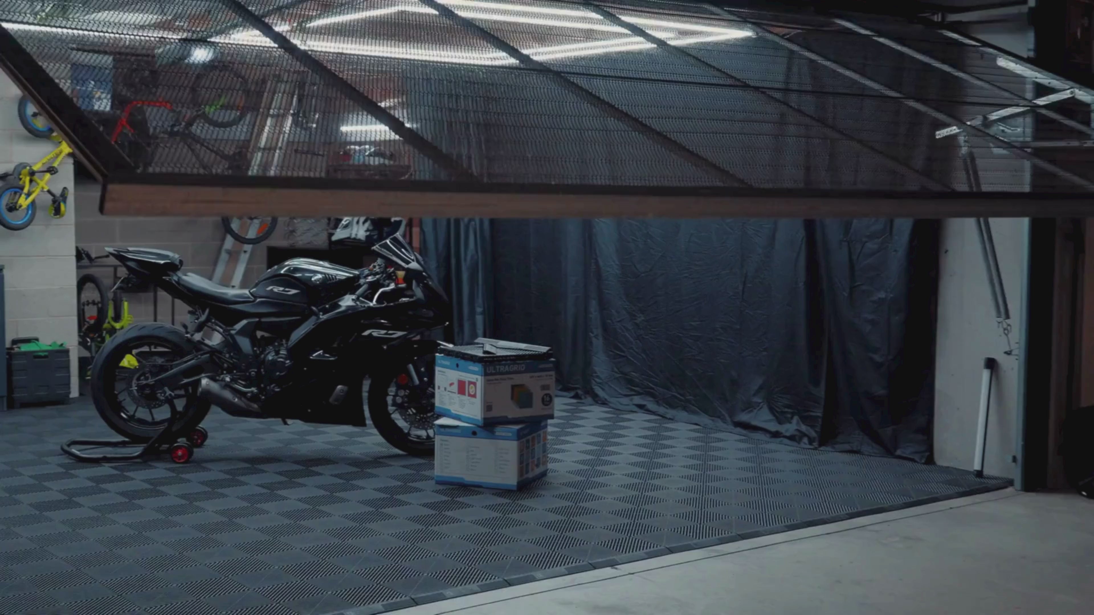 Load video: How to install garage floor tiles