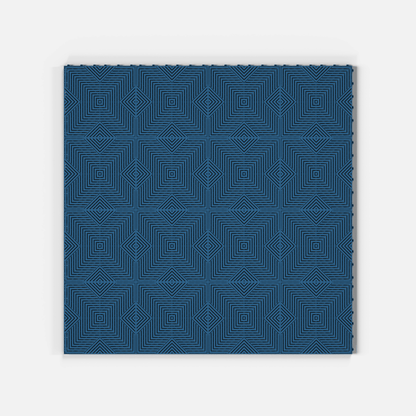 ULTRACORE garage floor tile in Aero Blue, sixteen tiles laid in a four by four grid