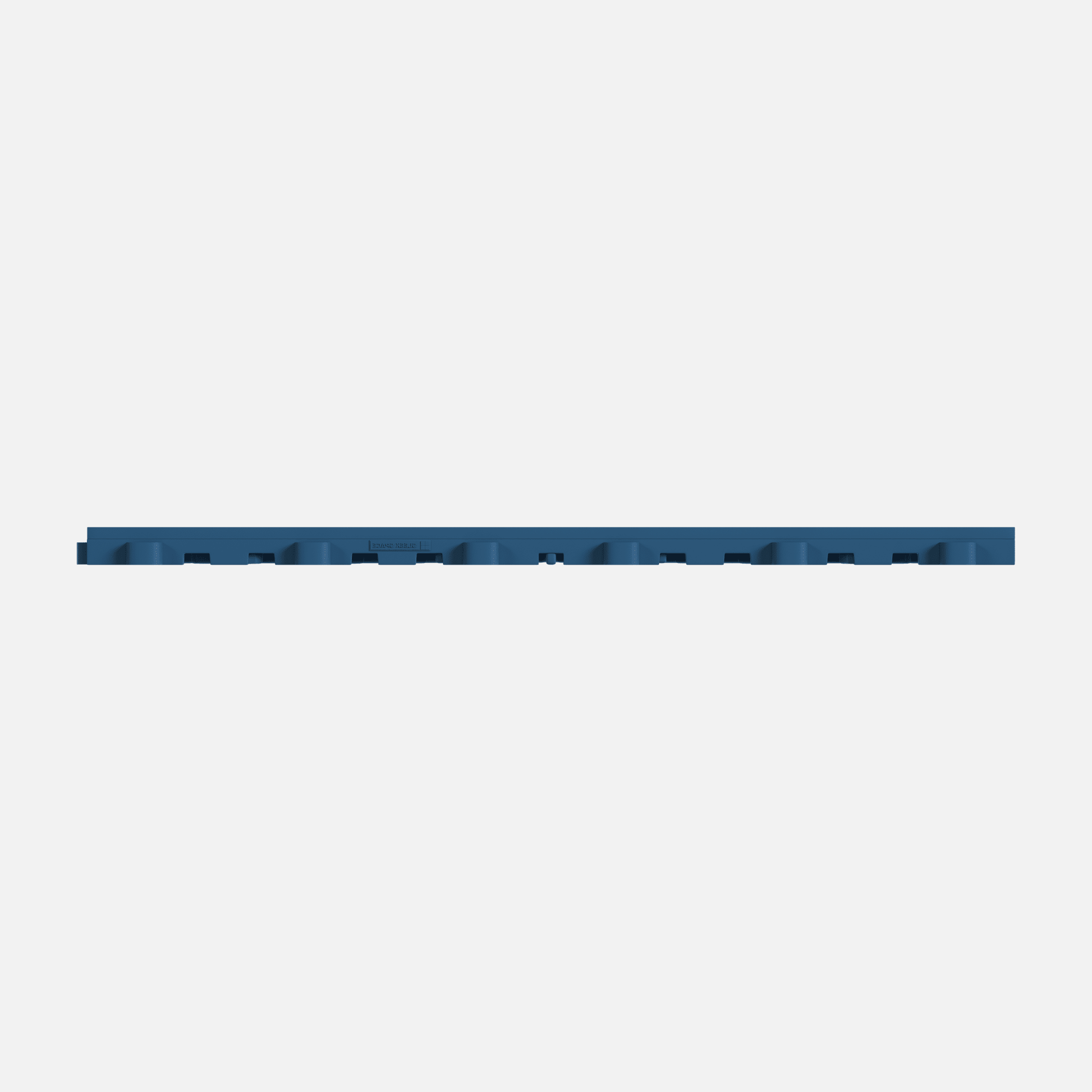 ULTRACORE garage floor tile in Aero Blue, tile edge profile