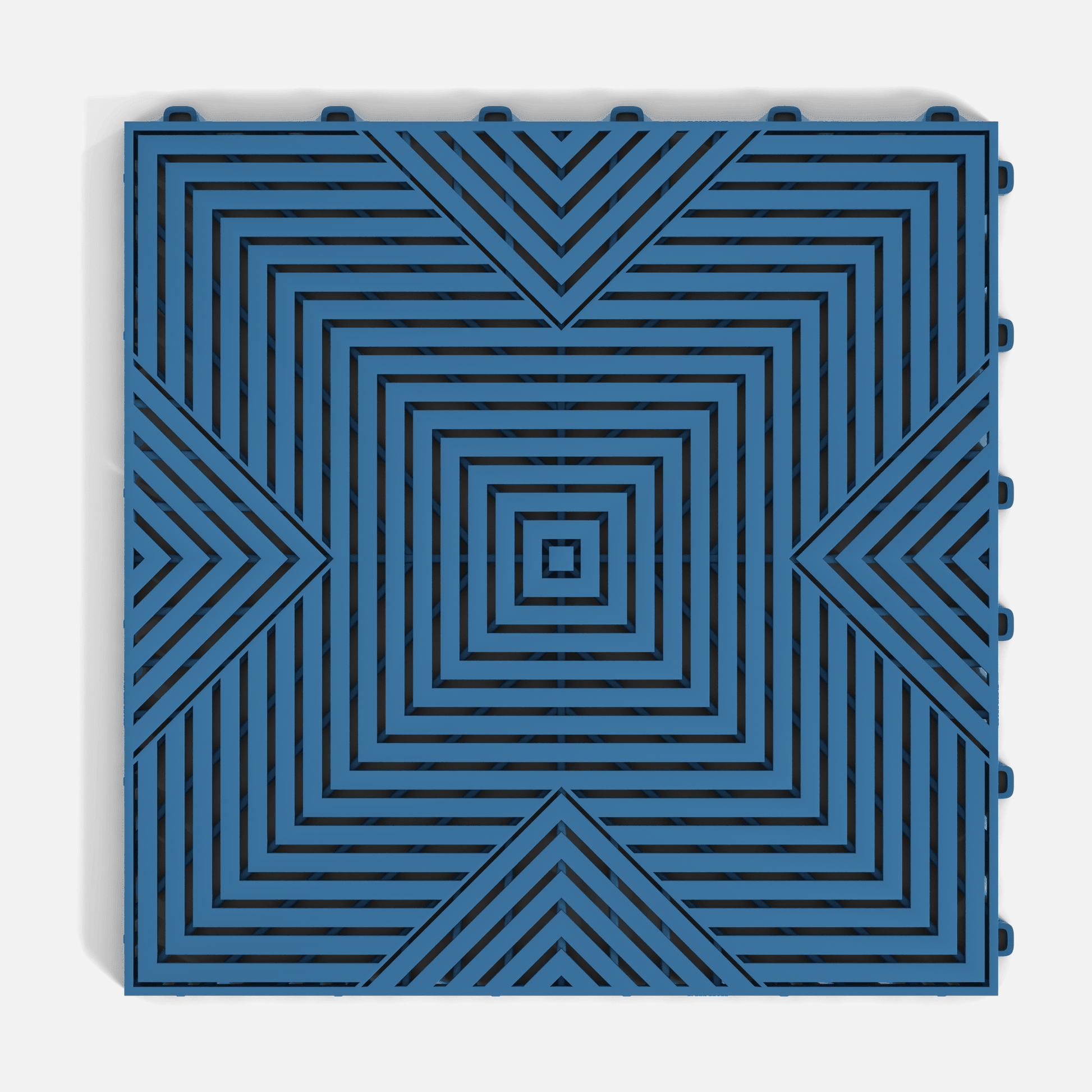 ULTRACORE garage floor tile in Aero Blue, single tile from directly above