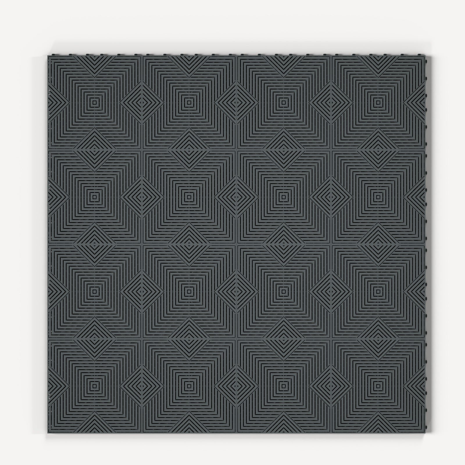 Sixteen tiles clicked together, in Space Grey.