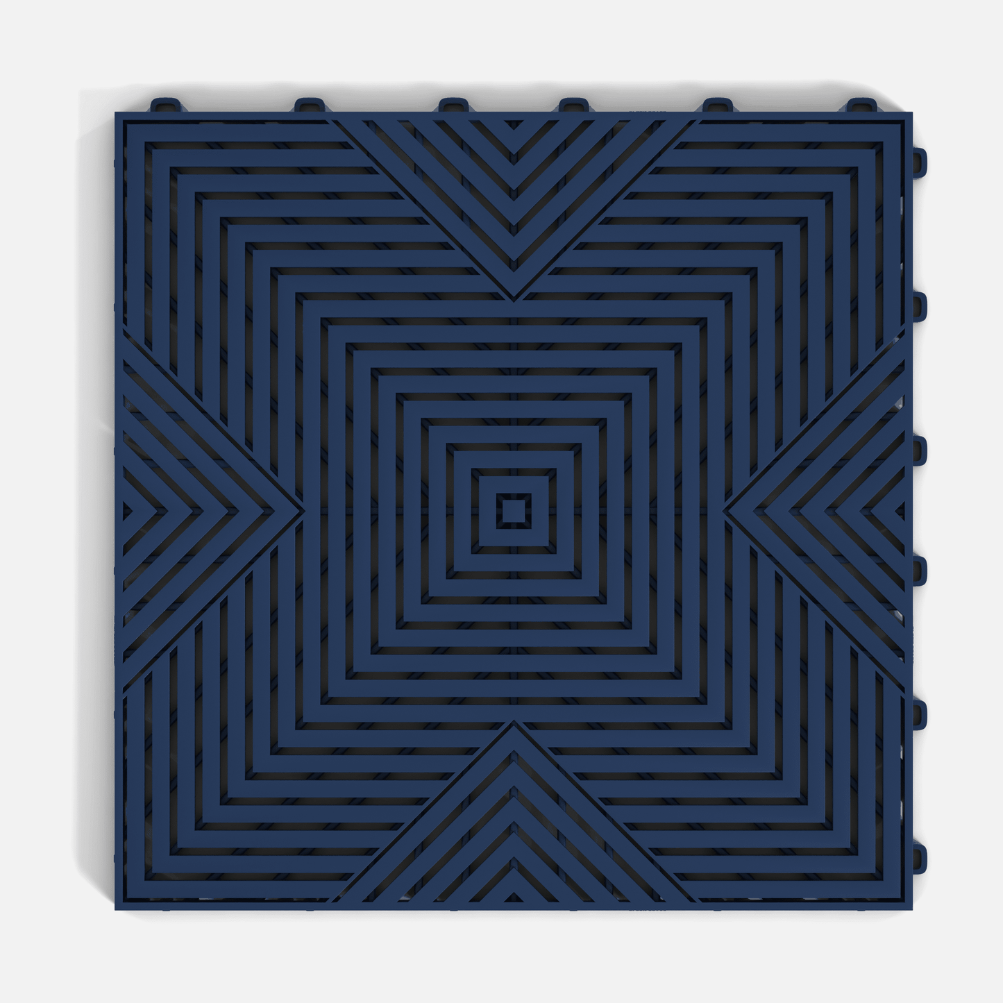 ULTRACORE garage floor tile in Night Blue, single tile from directly above