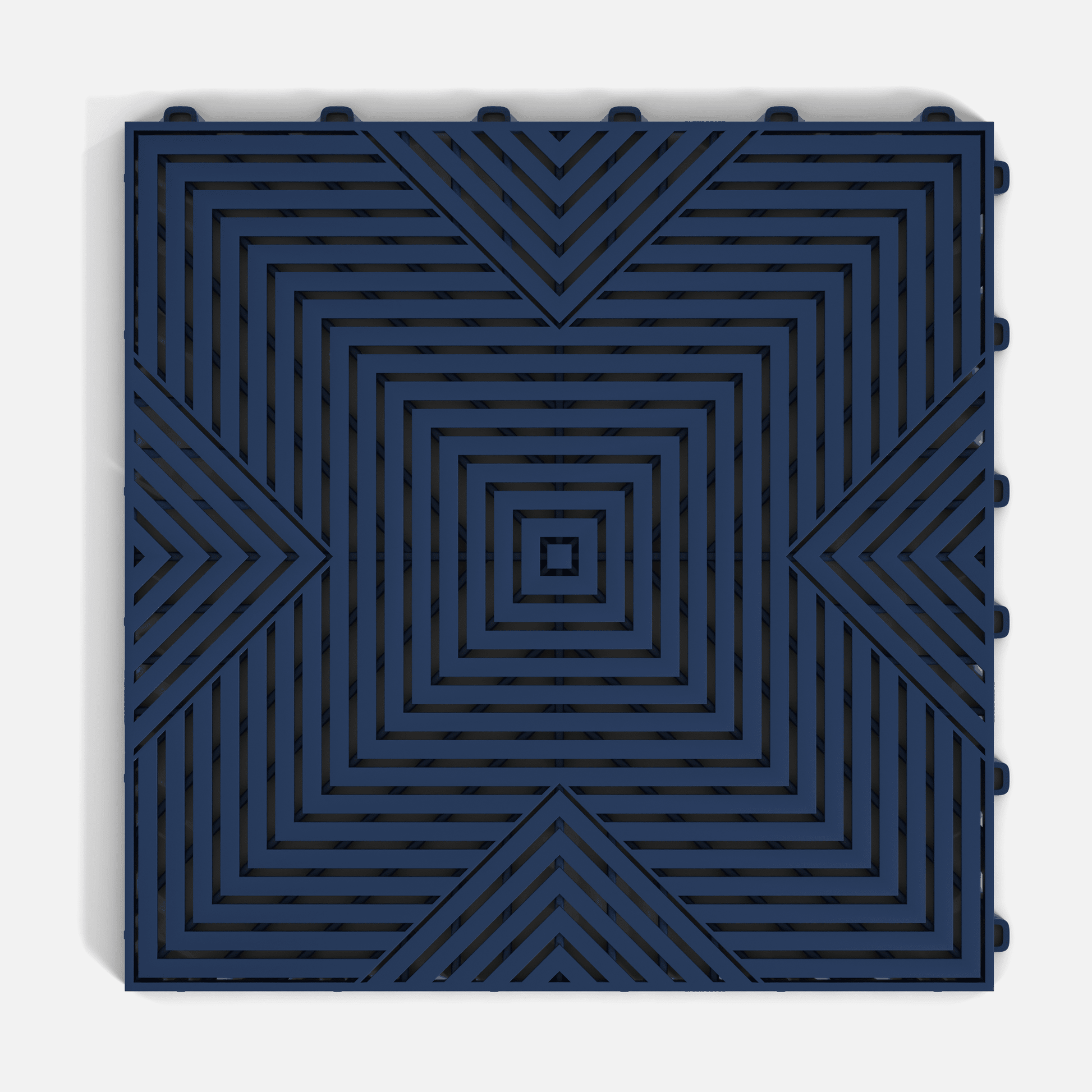ULTRACORE garage floor tile in Night Blue, single tile from directly above