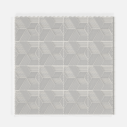 ULTRACUBE garage floor tile in Alpine White, laid floor seen from directly above