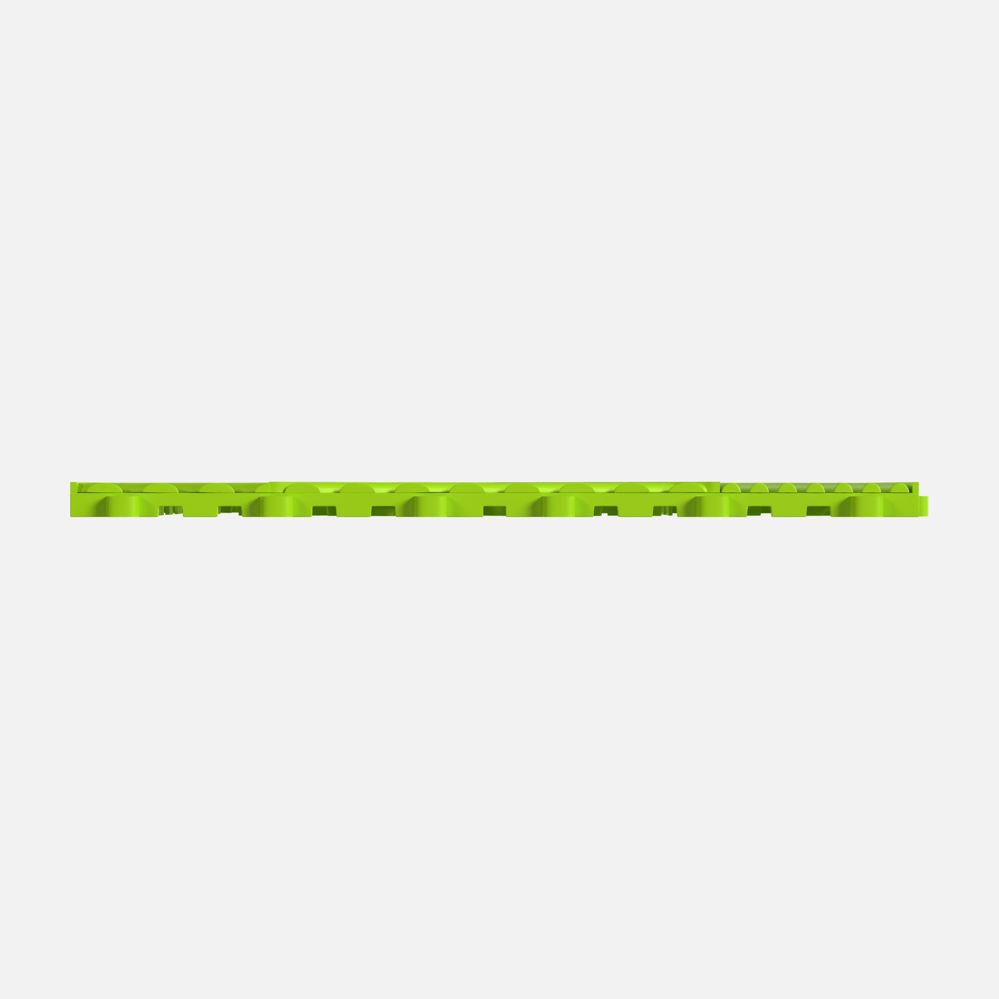 ULTRACUBE garage floor tile in Electric Green, tile edge profile, second view