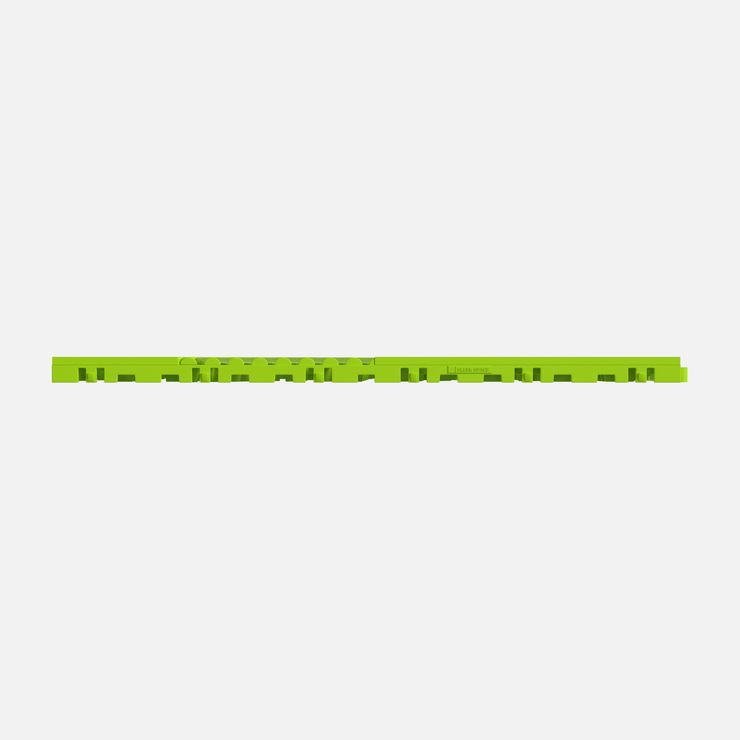 ULTRACUBE garage floor tile in Electric Green, tile edge profile