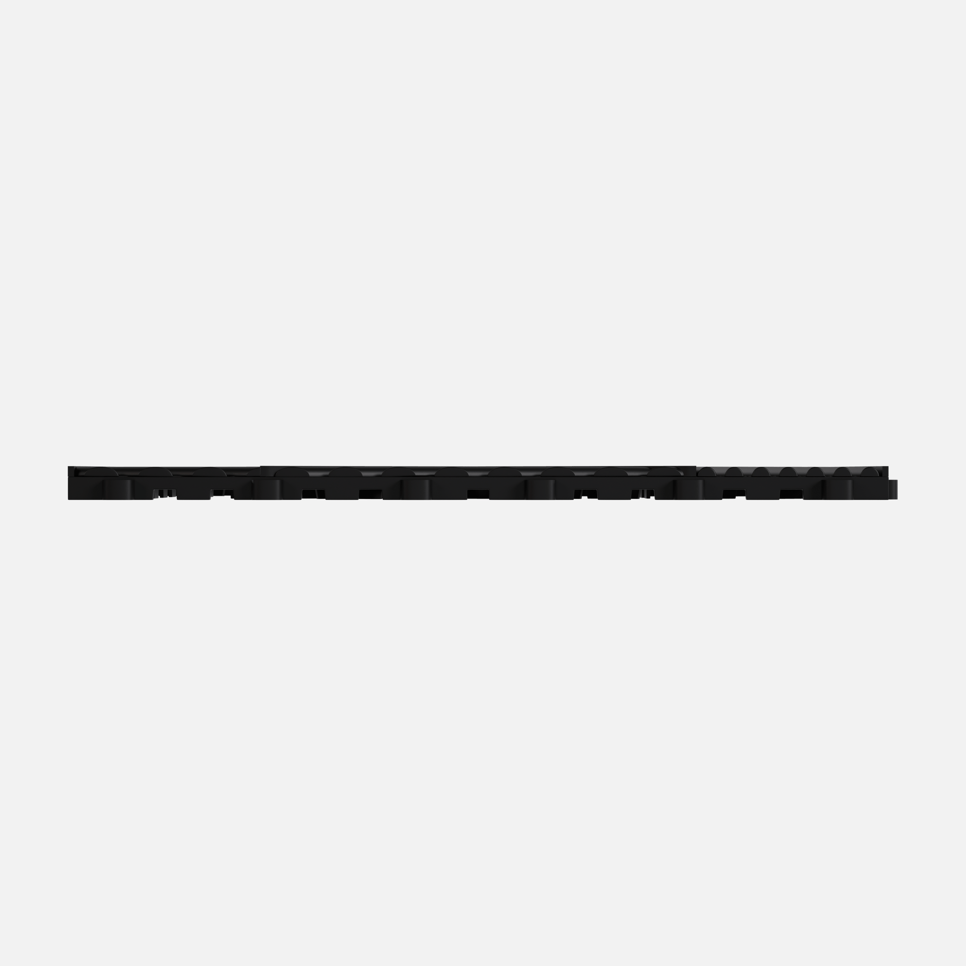 ULTRACUBE garage floor tile in Jet Black, tile edge profile, second view