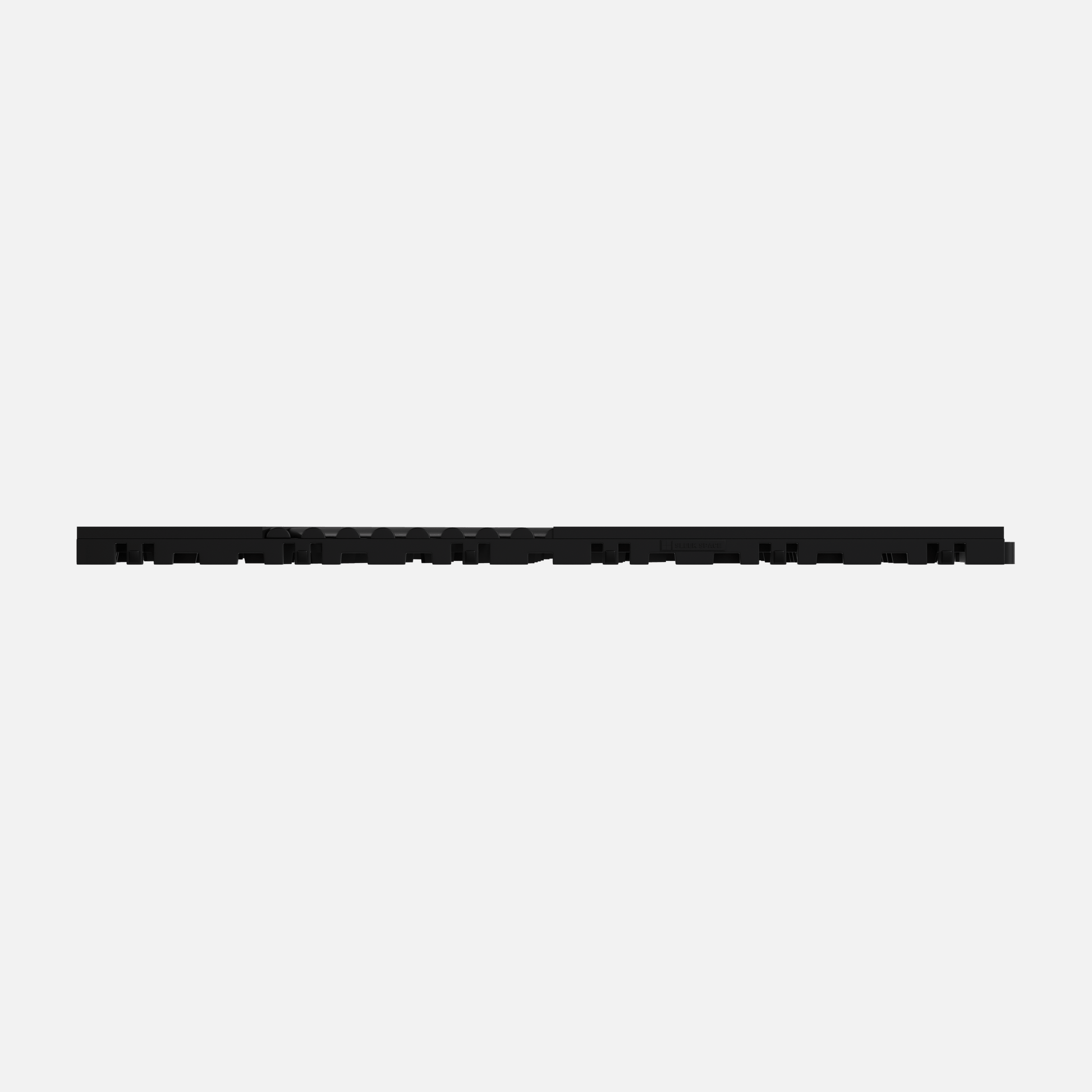 ULTRACUBE garage floor tile in Jet Black, tile edge profile