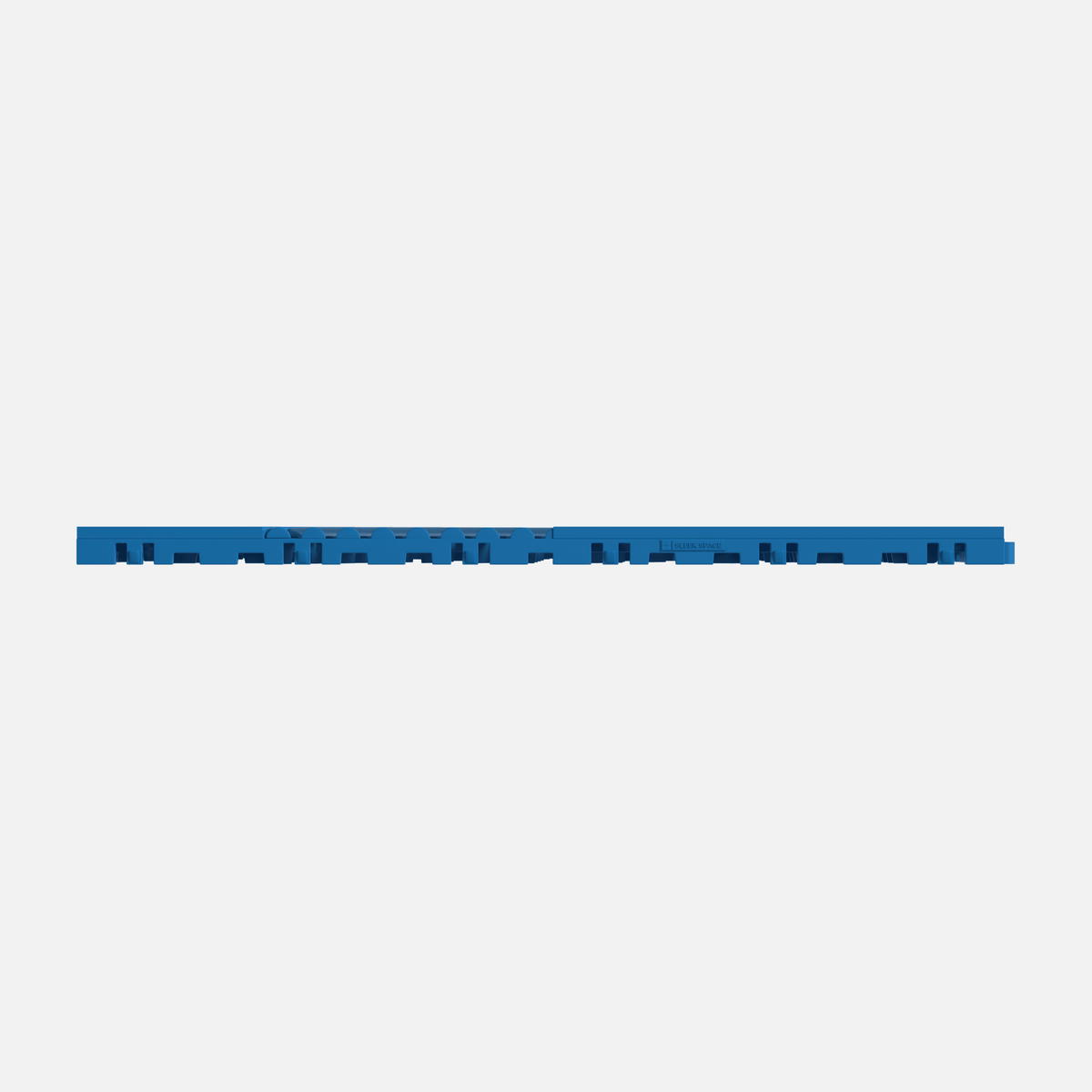 ULTRACUBE garage floor tile in Riviera Blue, tile edge profile