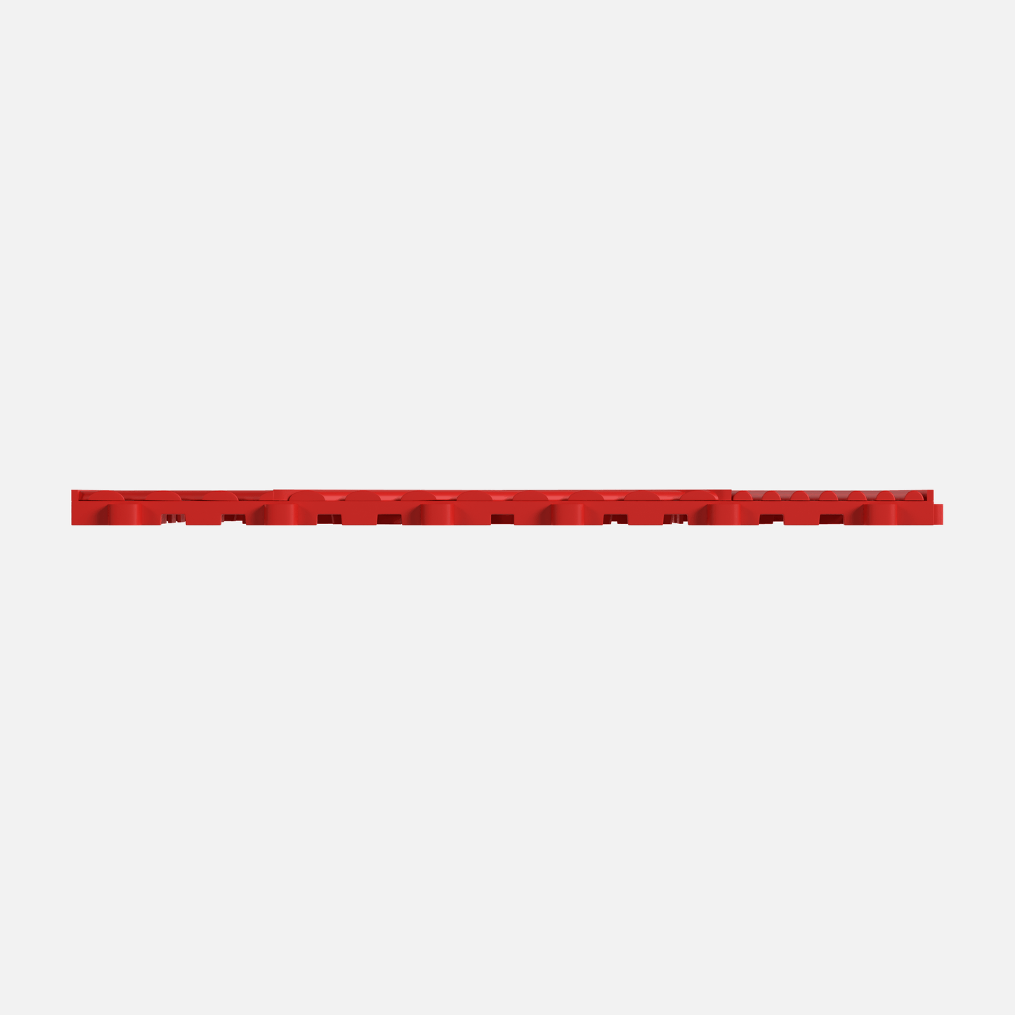 ULTRACUBE garage floor tile in Rosso Red, tile edge profile, second view
