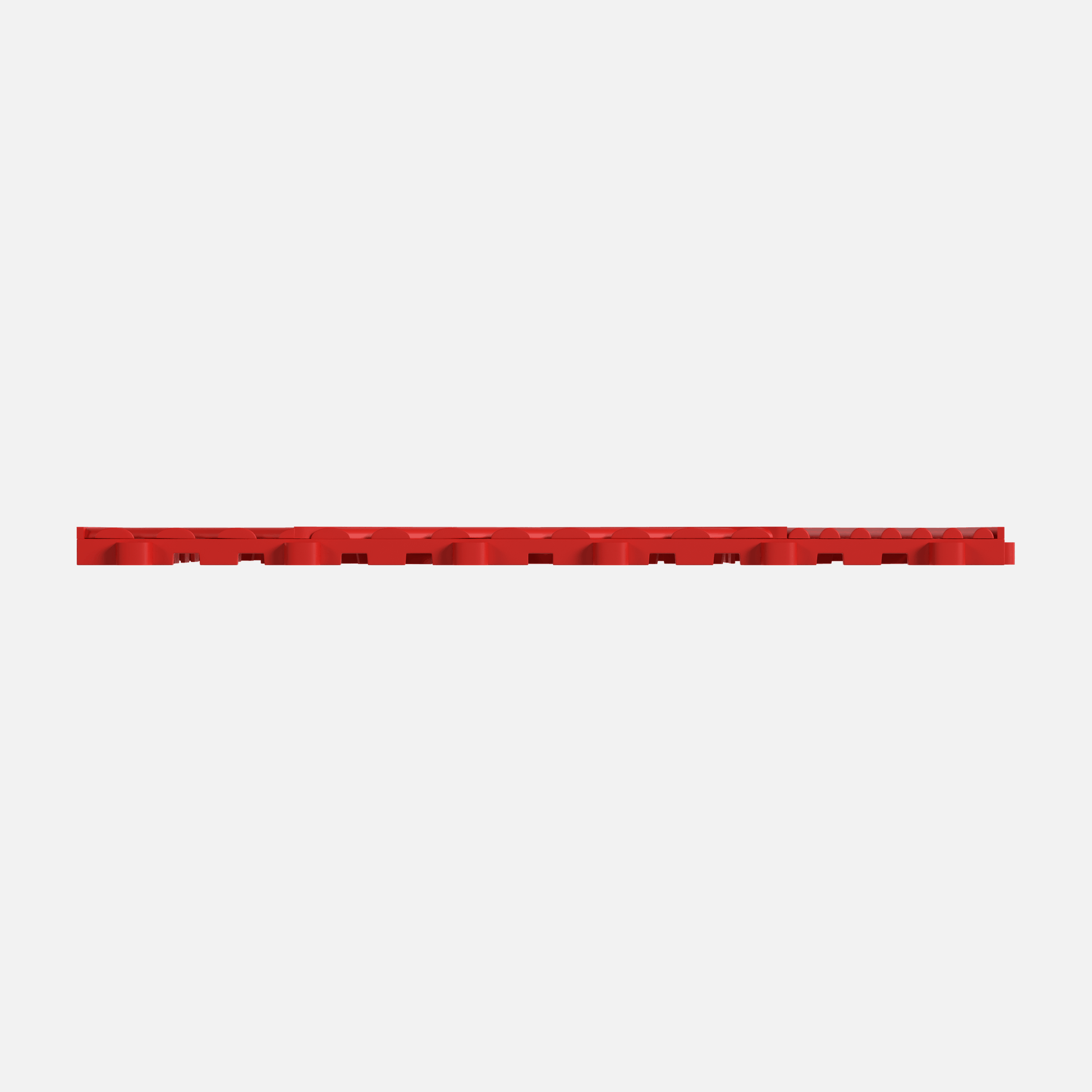 ULTRACUBE garage floor tile in Rosso Red, tile edge profile, second view