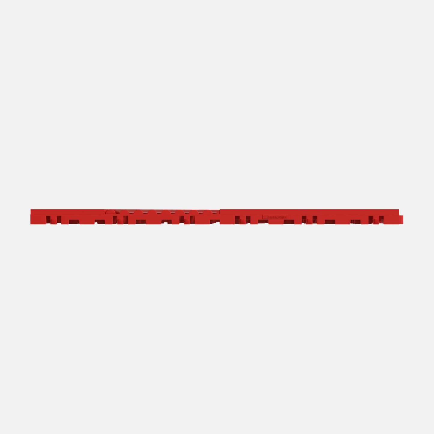 ULTRACUBE garage floor tile in Rosso Red, tile edge profile