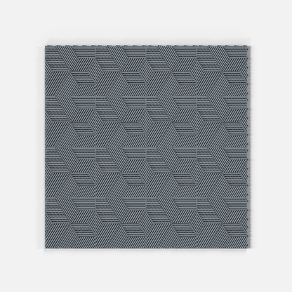 ULTRACUBE garage floor tile in Silver Grey, laid floor seen from directly above