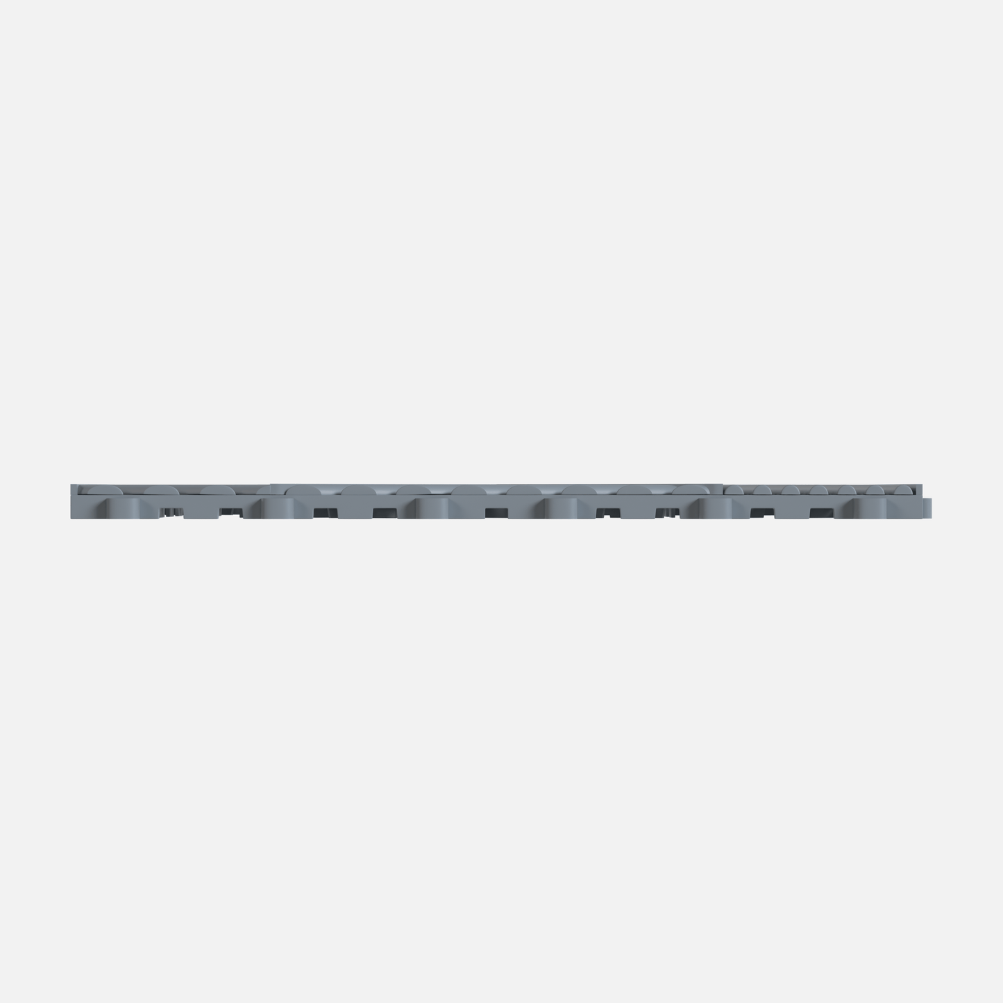 ULTRACUBE garage floor tile in Silver Grey, tile edge profile, second view