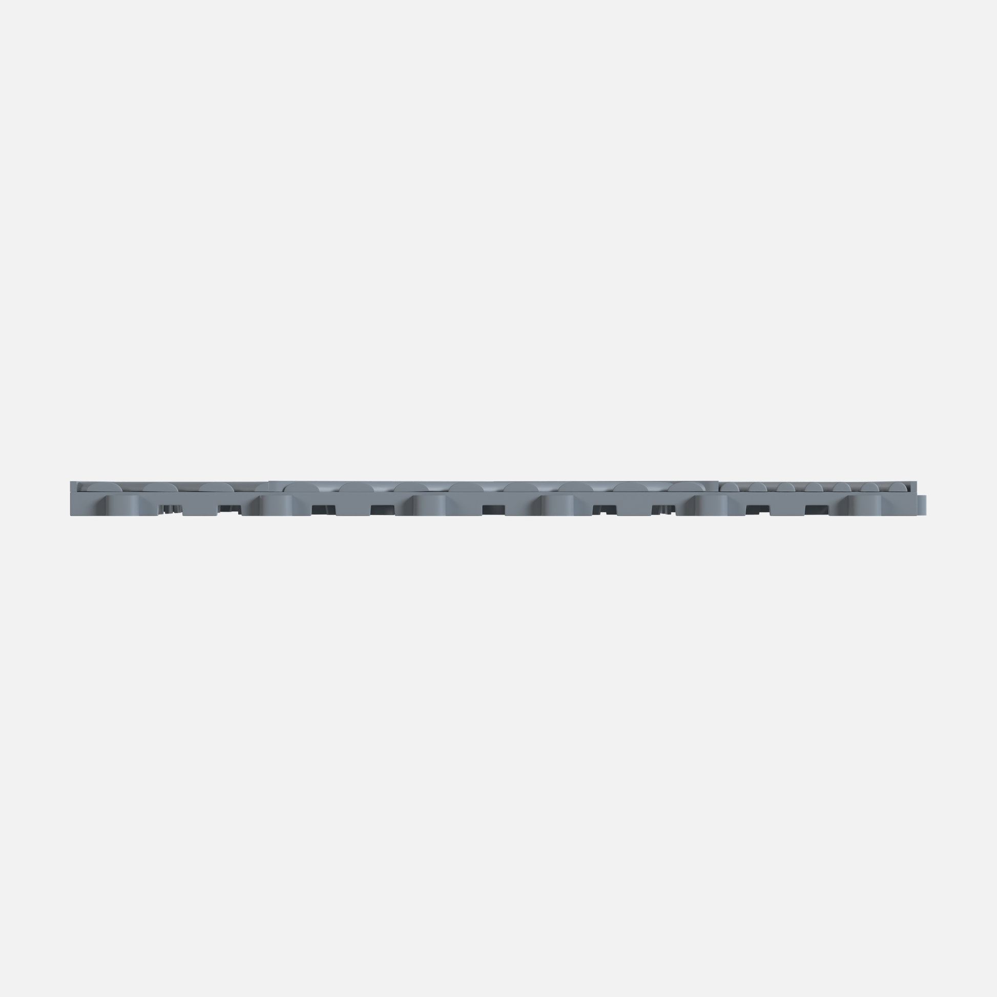 ULTRACUBE garage floor tile in Silver Grey, tile edge profile, second view