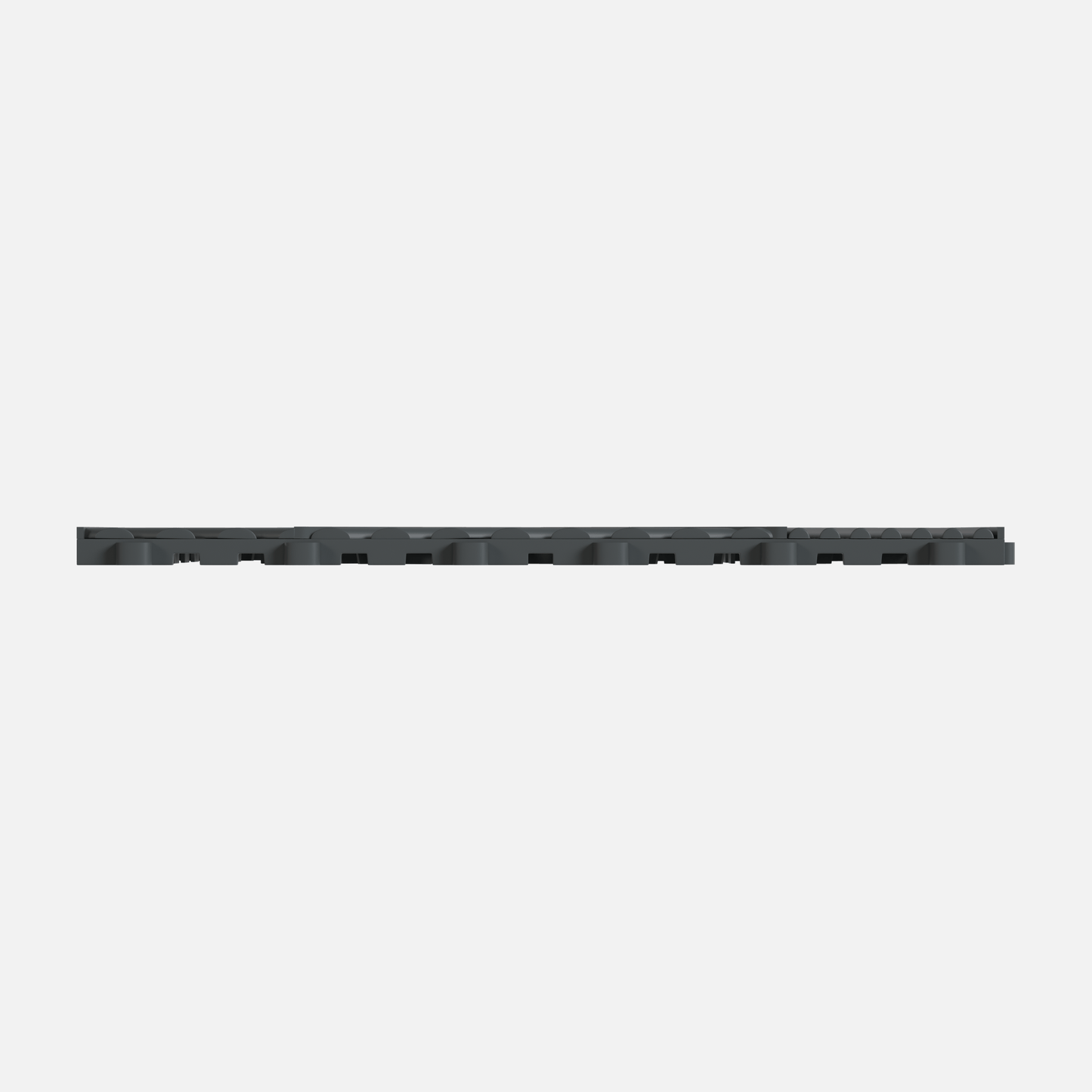 ULTRACUBE garage floor tile in Space Grey, tile edge profile, second view