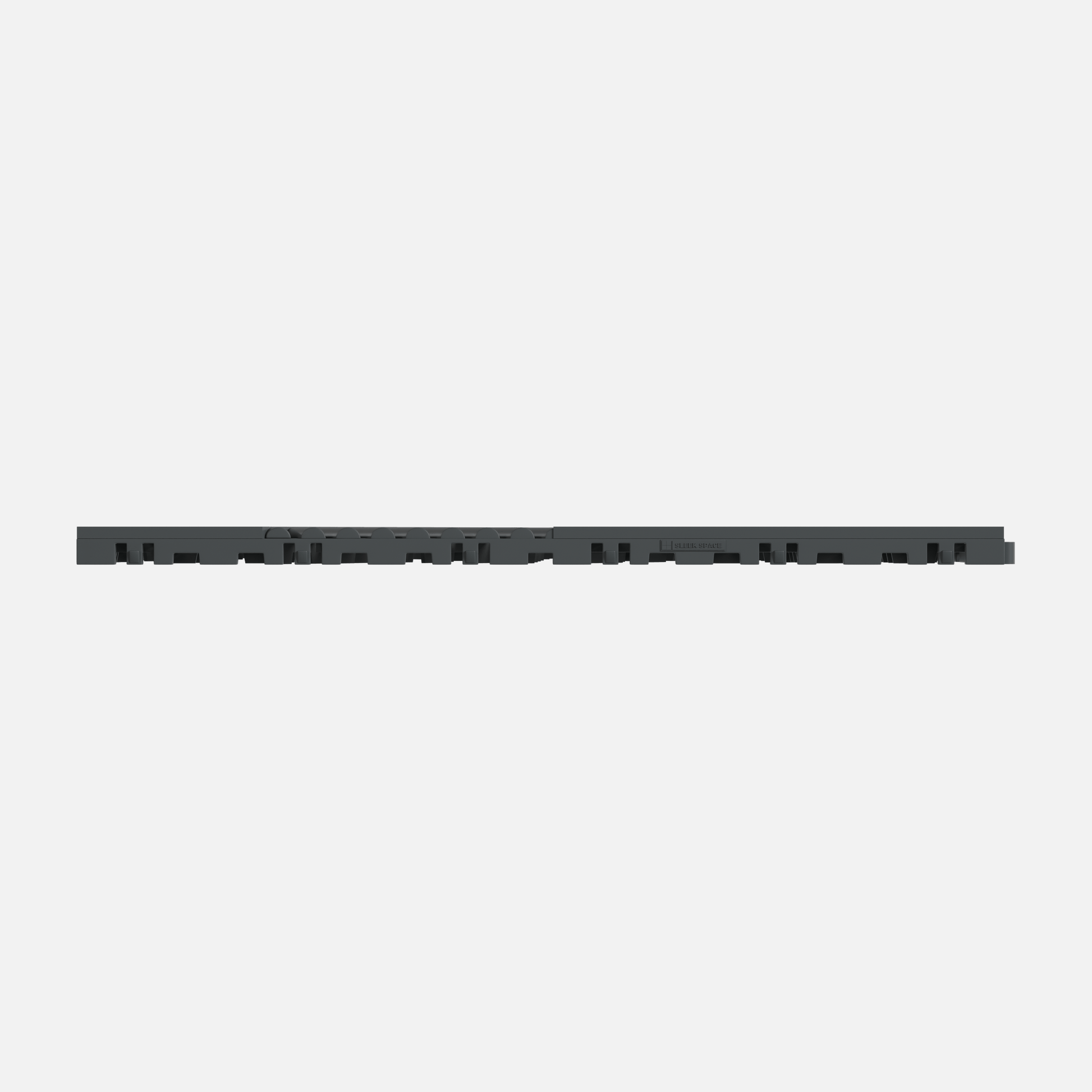 ULTRACUBE garage floor tile in Space Grey, tile edge profile
